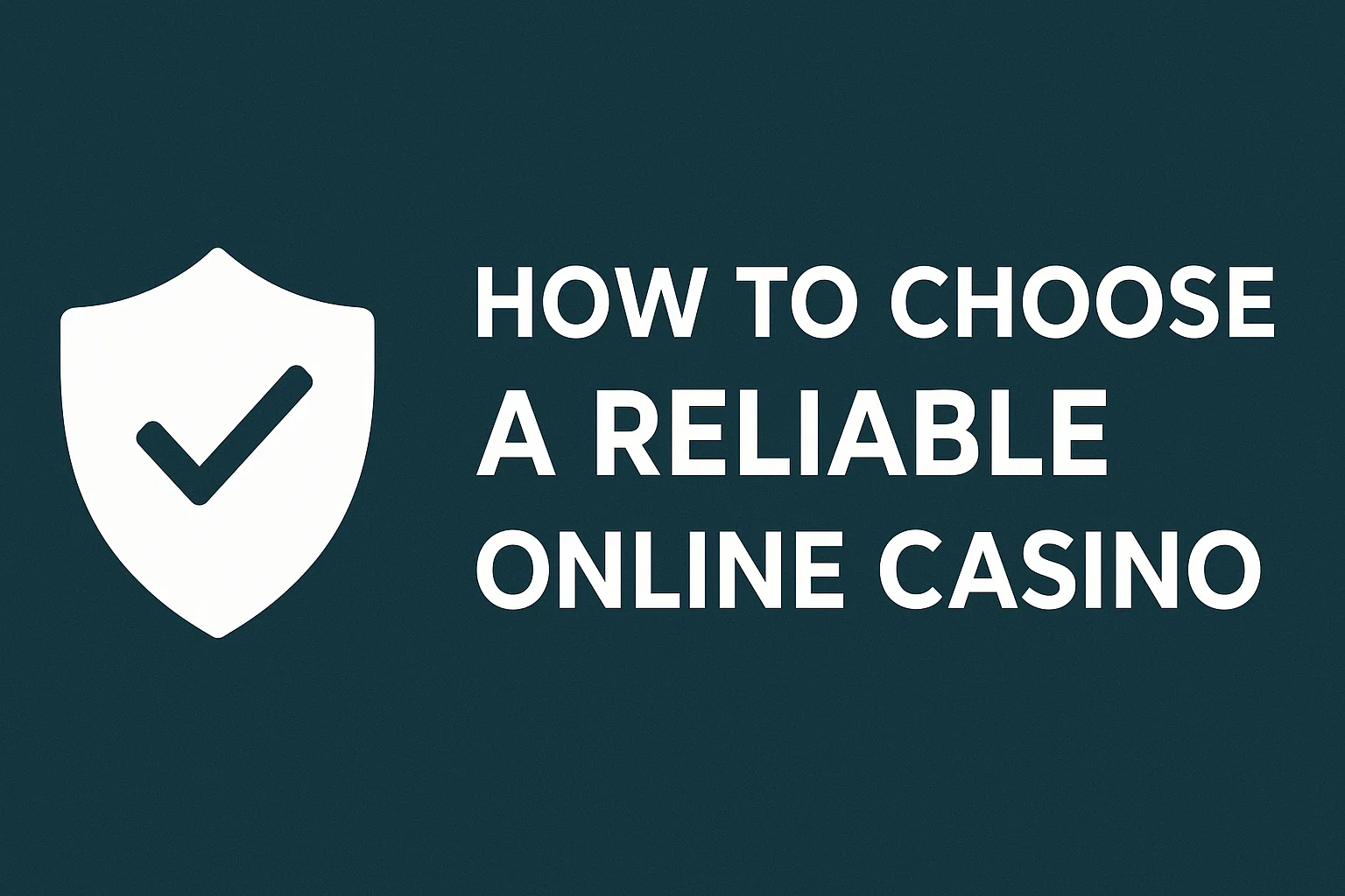 How to Choose a Reliable Online Casino