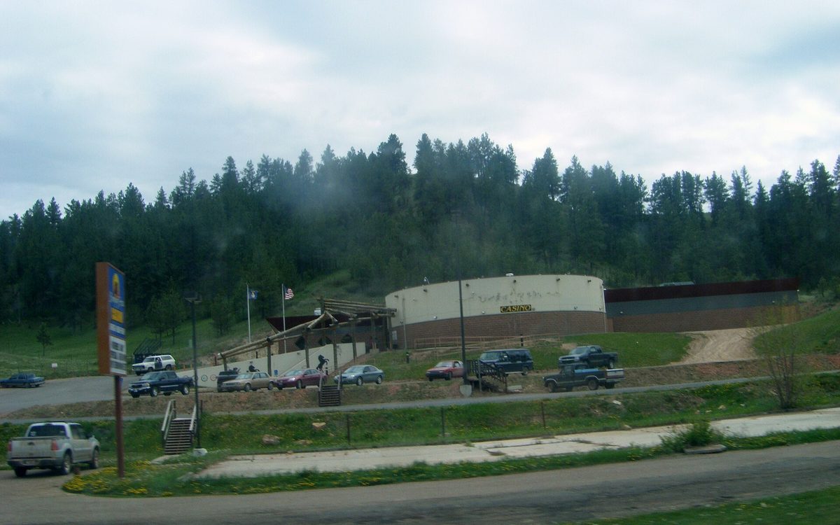 A casino building in Lame Deer, Montana